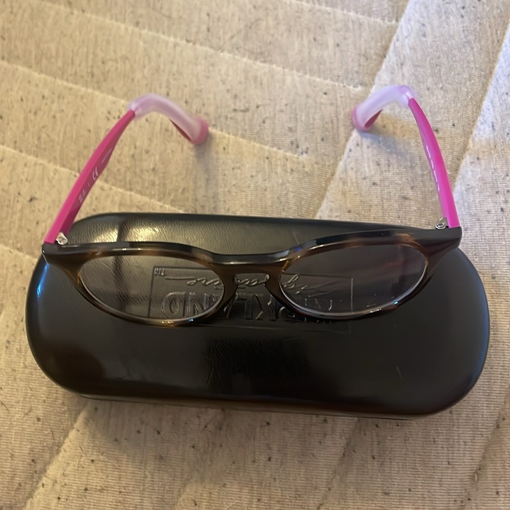 Kids Ray-Ban Rubber Havana 46mm by 16mm Brown/Pink model RB-1554 - Picture 3 of 7